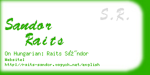 sandor raits business card